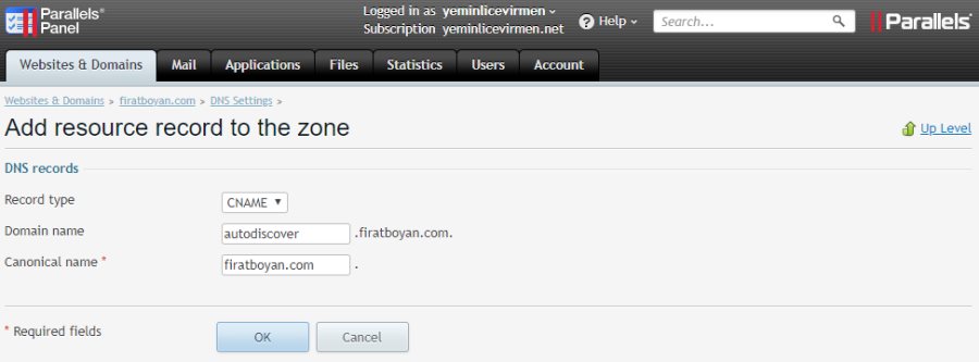 exchange server 2019 DNS yapılandırması