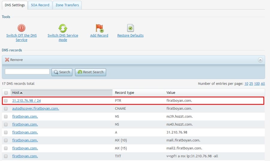 exchange server 2019 DNS yapılandırması