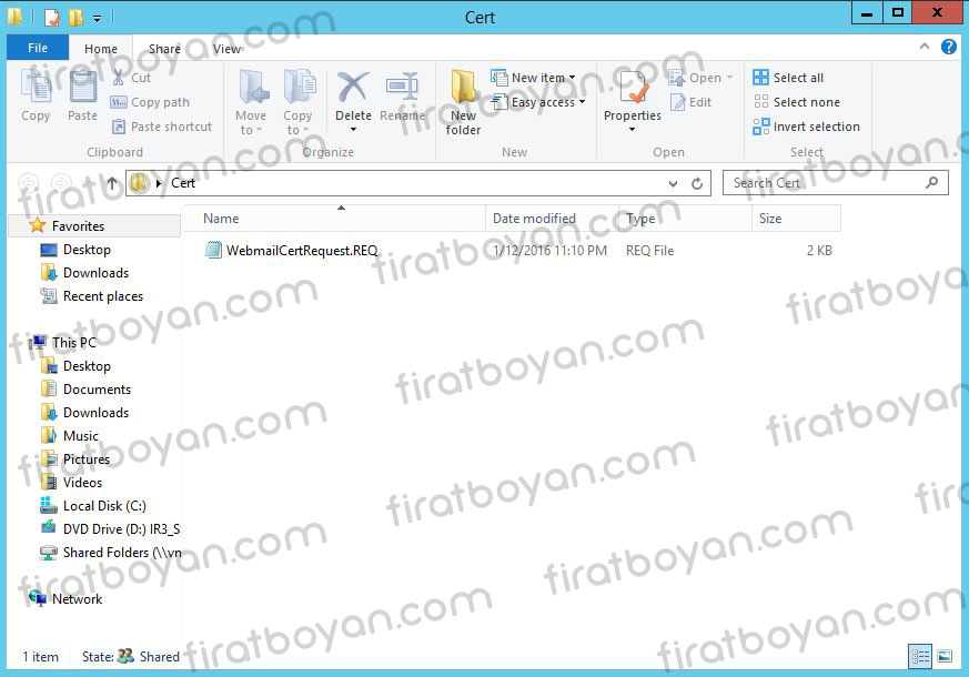 exchange server 2016 local ssl sertifika