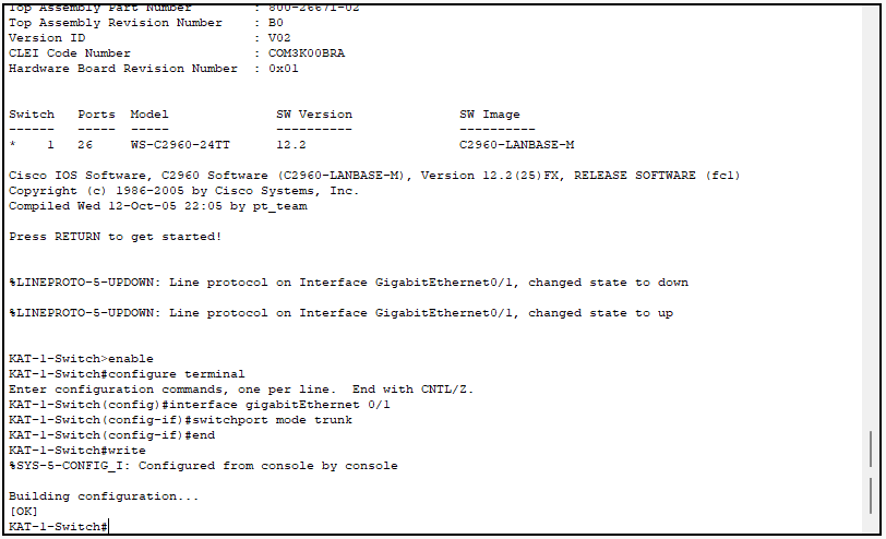 vlan trunk yapılandırma