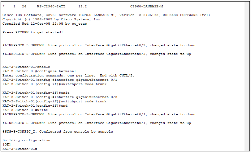 vlan trunk yapılandırma