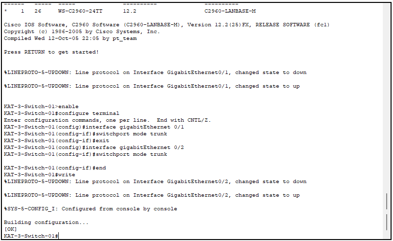 vlan trunk yapılandırma