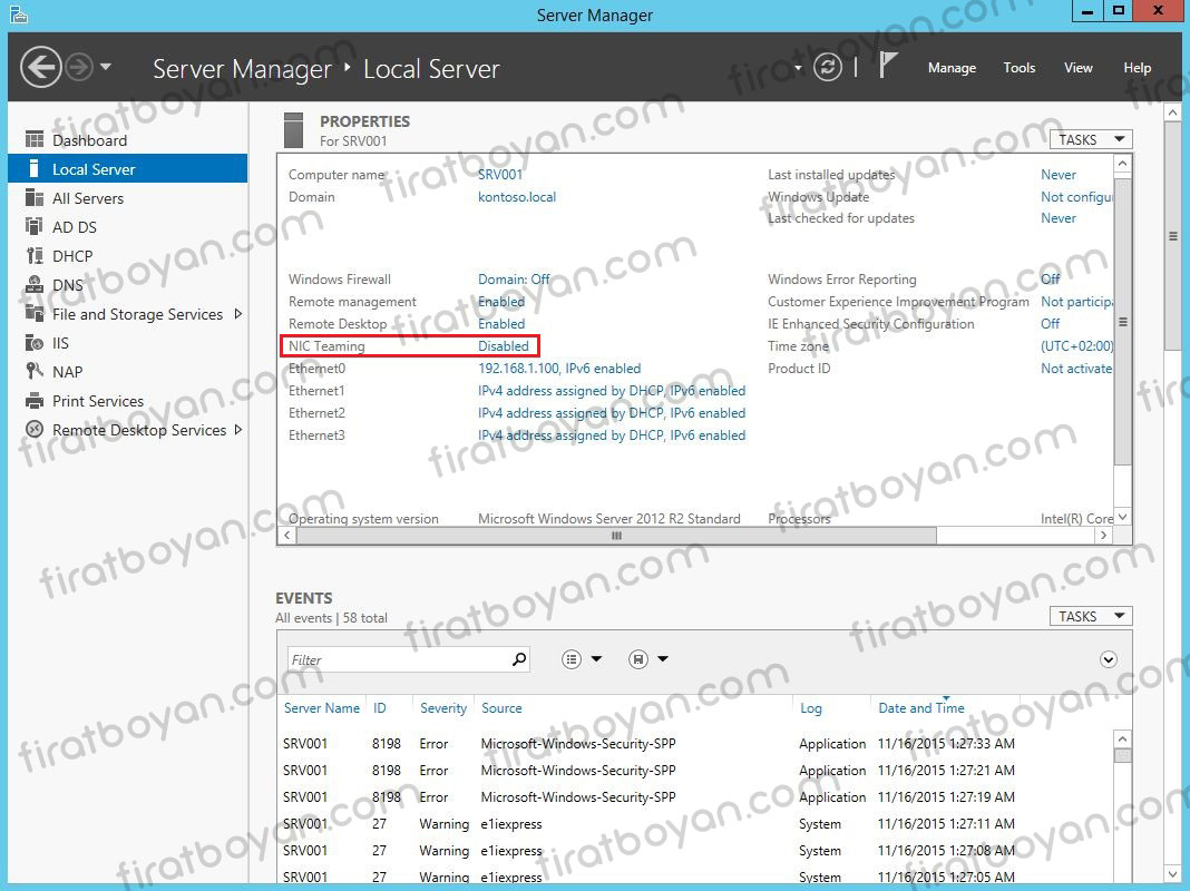 Server 2012 NIC Teaming