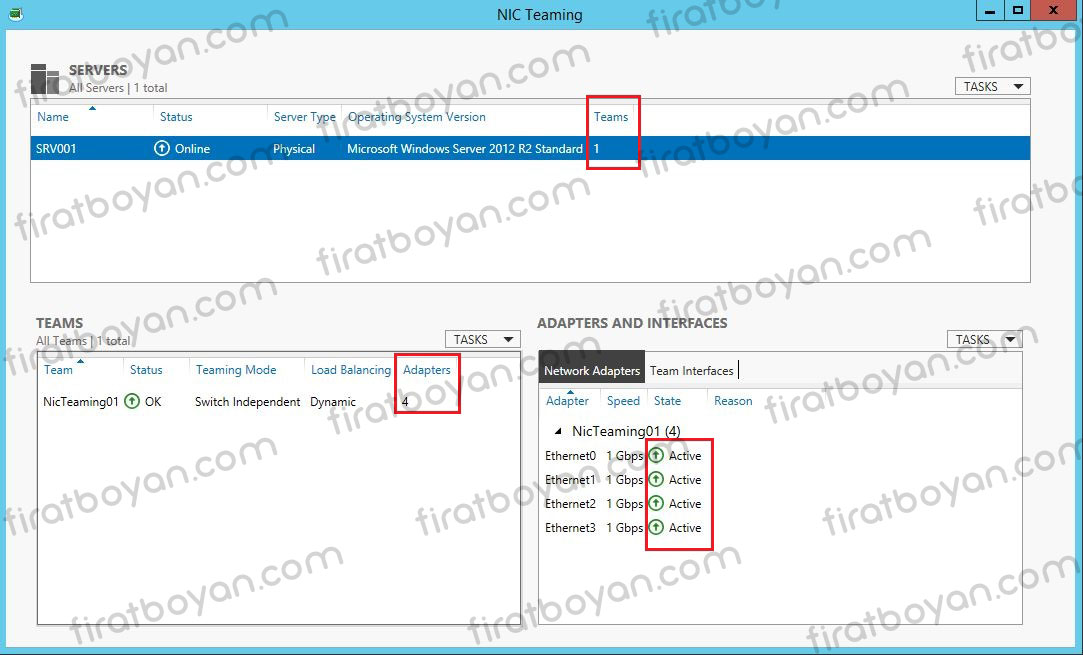 Server 2012 NIC Teaming