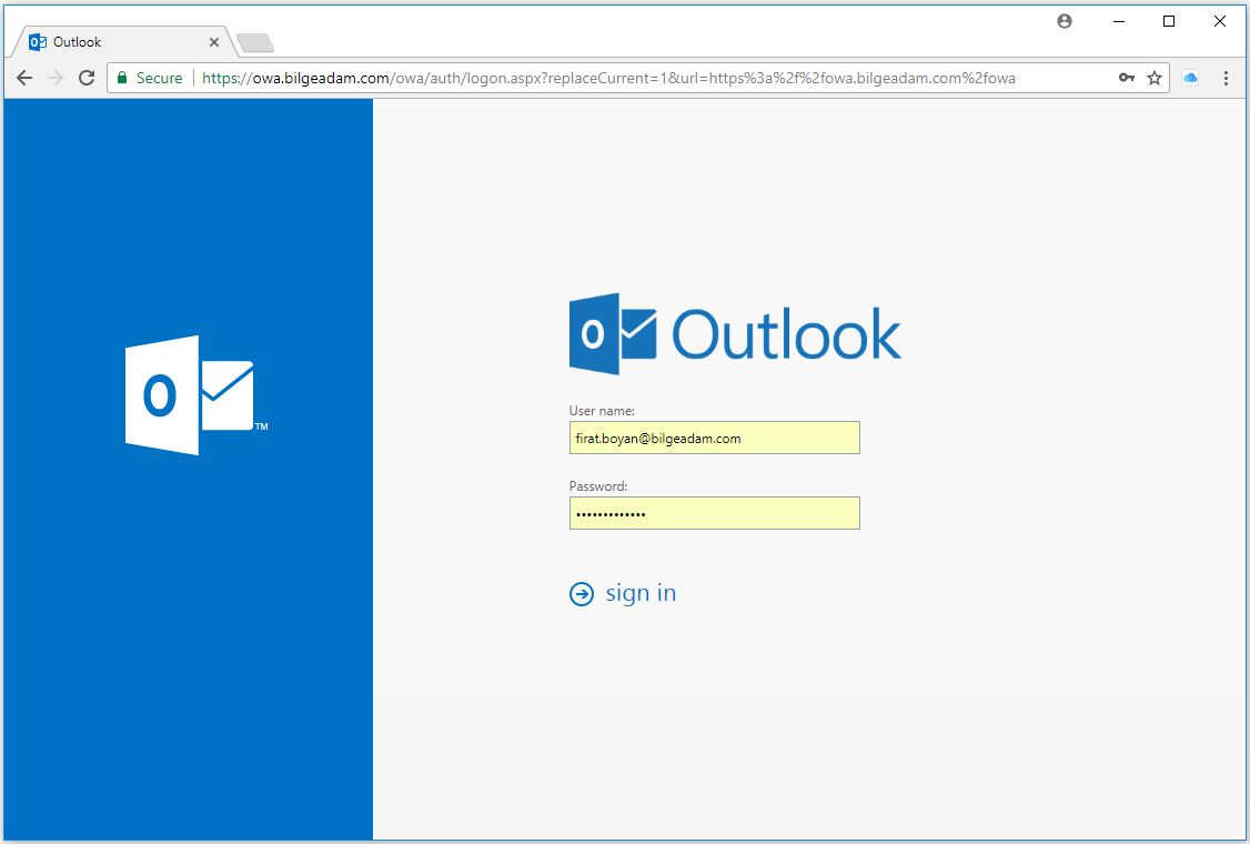 OWA-Outlook Web Access Üzerinden Parola Değiştirme