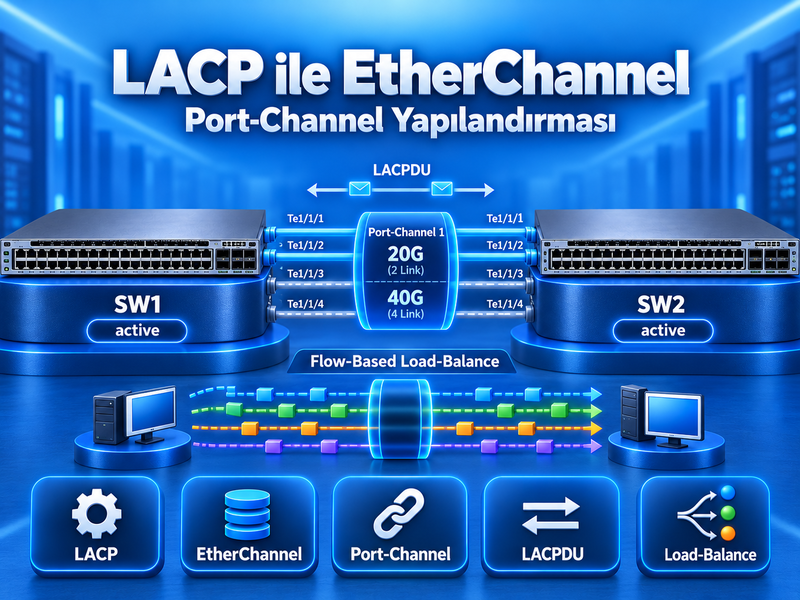 Cisco Switch Üzerinde LACP ile EtherChannel (Port-Channel) Yapılandırması