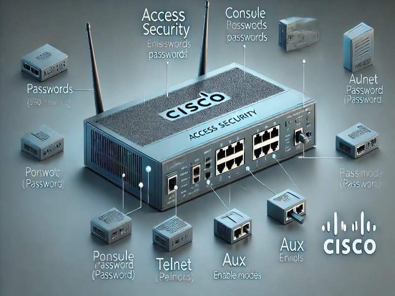  Cisco Router'da Enable, Console, Telnet ve Aux Parolası Belirleme