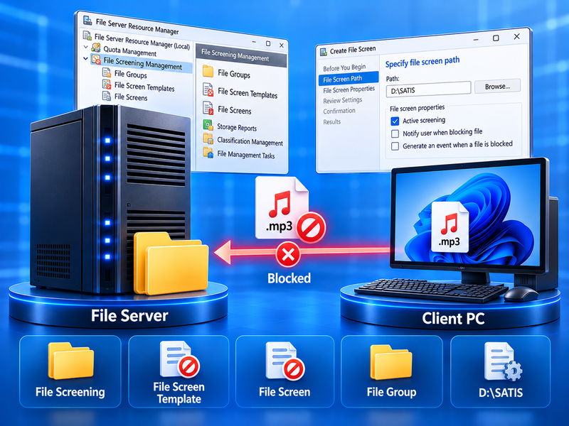 File Server Resource Manager (FSRM) ile File Screening Yapılandırması