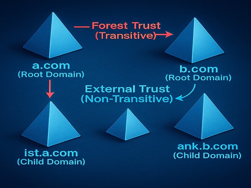 Active Directory'de Forest Trust ve External Trust Arasındaki Farklar