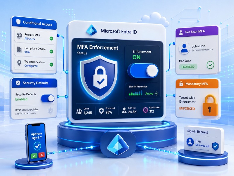 Microsoft Entra ID'de MFA Yapılandırması ve Uygulama Yöntemleri