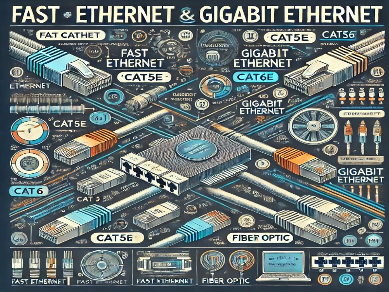 Fast ve Gigabit Ethernet Teknolojileri: CAT ve Fiber Kablo Türleri Nelerdir?
