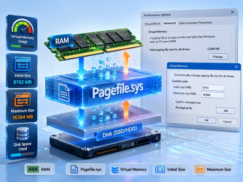 Windows'ta Sanal Bellek (Virtual Memory) Yapılandırması ve Performans Etkisi