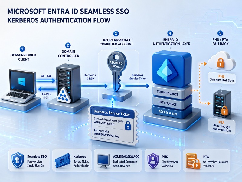 Entra ID Seamless SSO: Kerberos Tabanlı Kimlik Doğrulama Katmanı