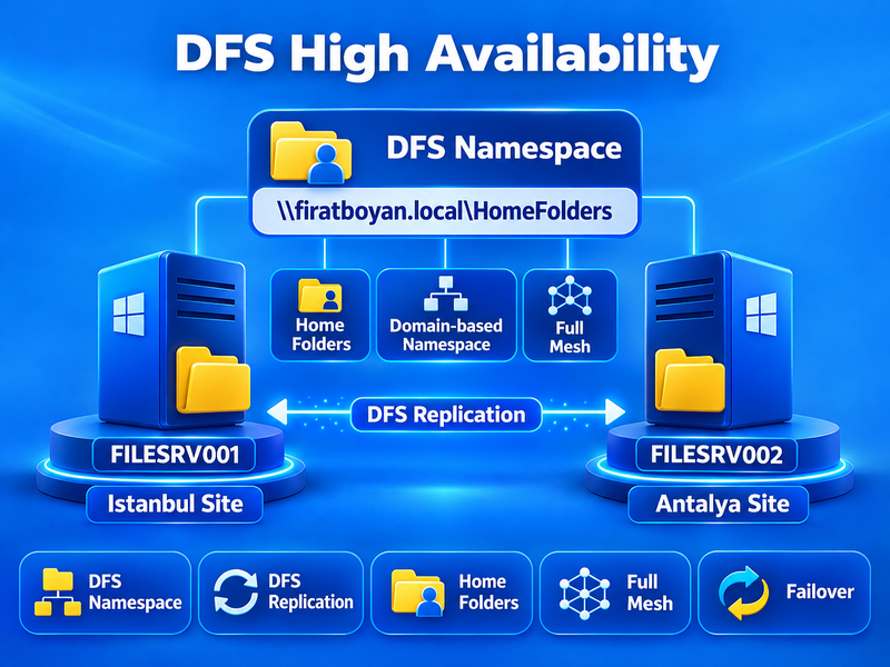 DFS Server High Availability (Yüksek Erişilebilirlik) Yapılandırması