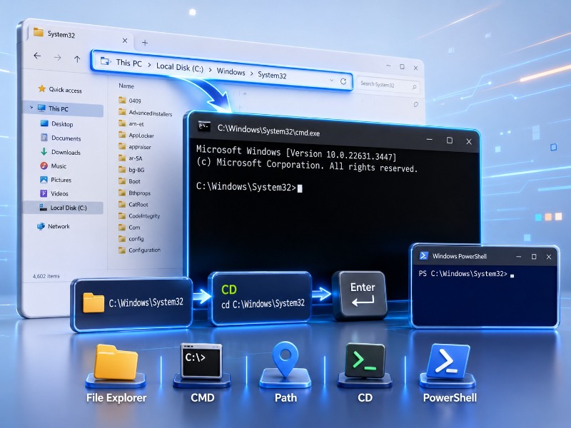 File Explorer'dan CMD Ekranına Hızlı ve Pratik Geçiş