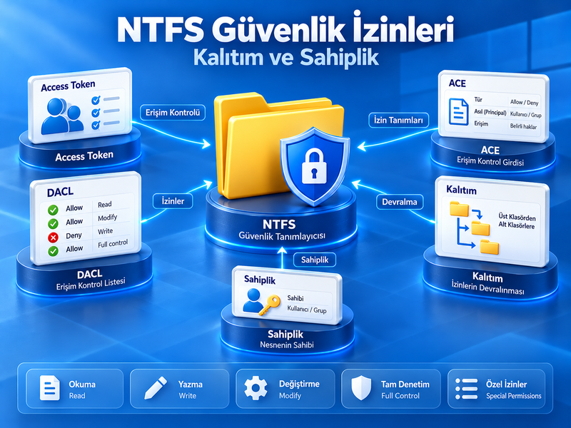 NTFS İzinleri (Security Permissions), Inheritance ve Sahiplik