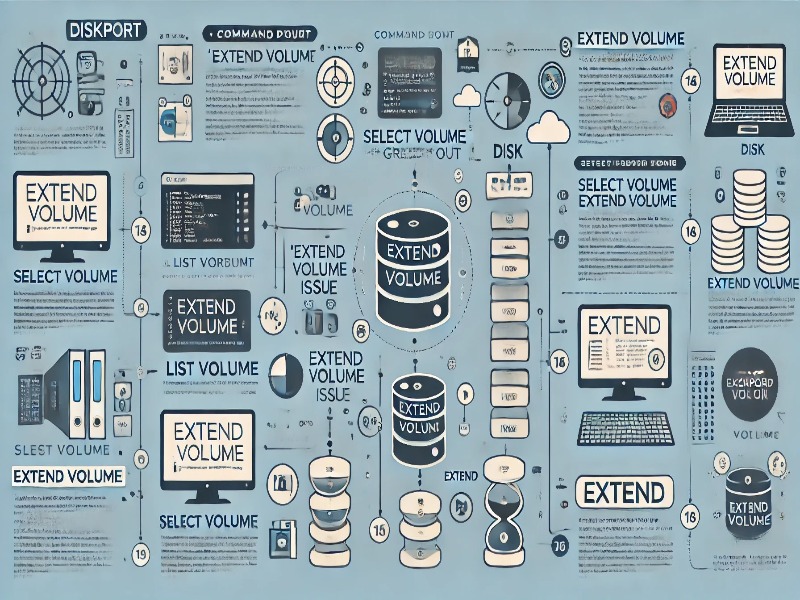 Extend Volume Seçeneği Pasif Olduğunda Diskpart ile Volume Genişletme
