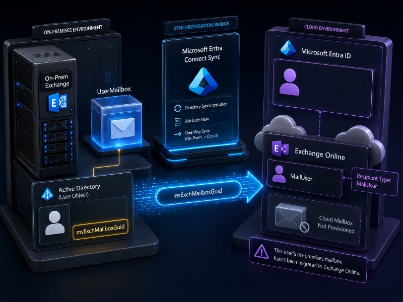 Lisans Atanan Hybrid Kullanıcıda Cloud Mailbox Davranışı