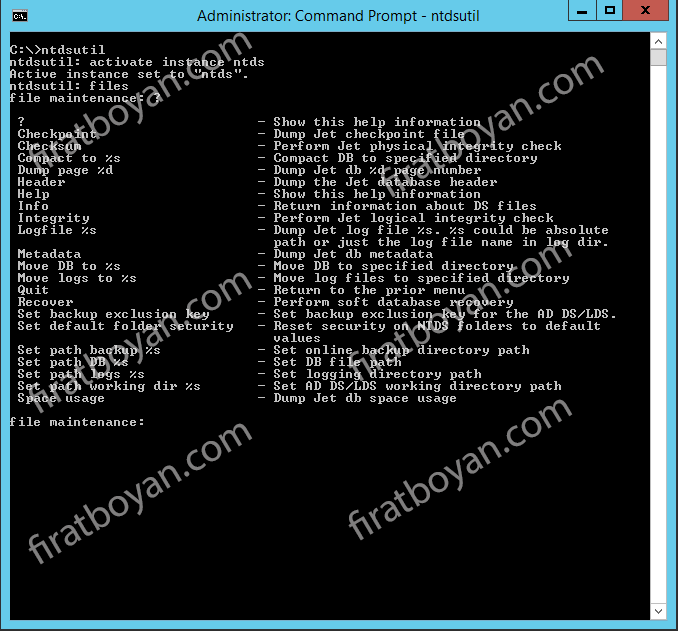 Active Directory kurulumu-firatboyan.com