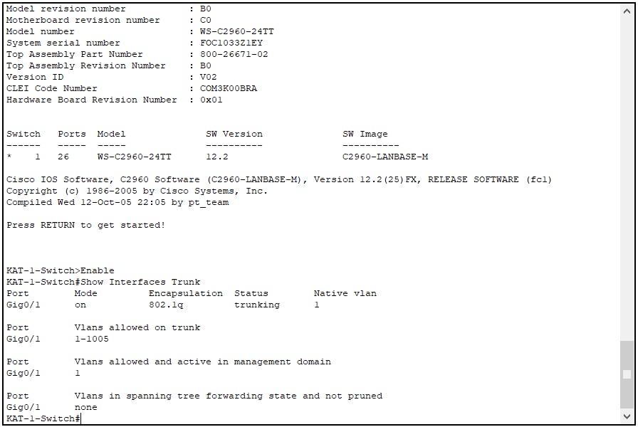 Vlan oluşturma Trunk yapılandırma