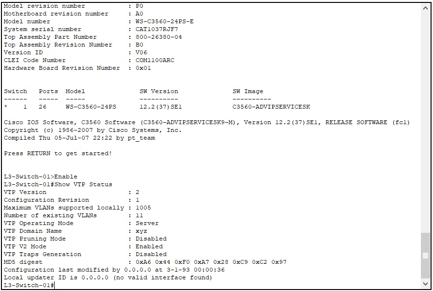 Vlan oluşturma Trunk yapılandırma