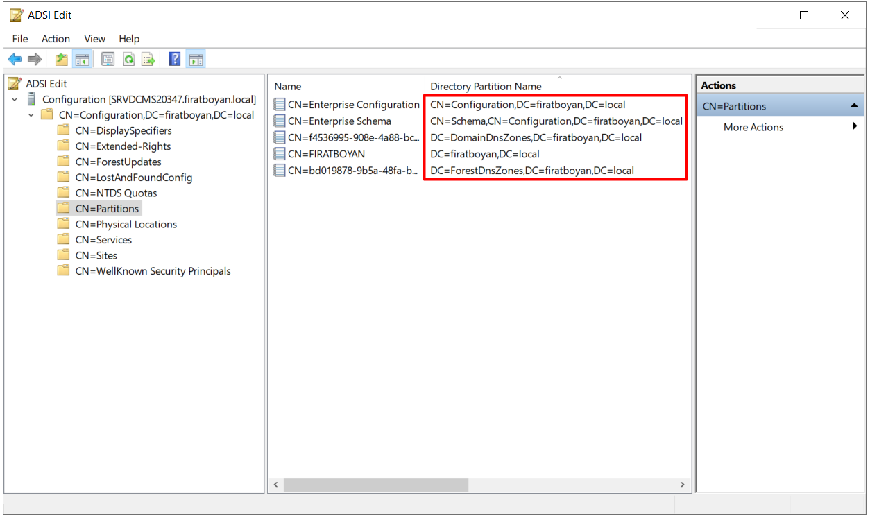 ADSI Edit Configuration