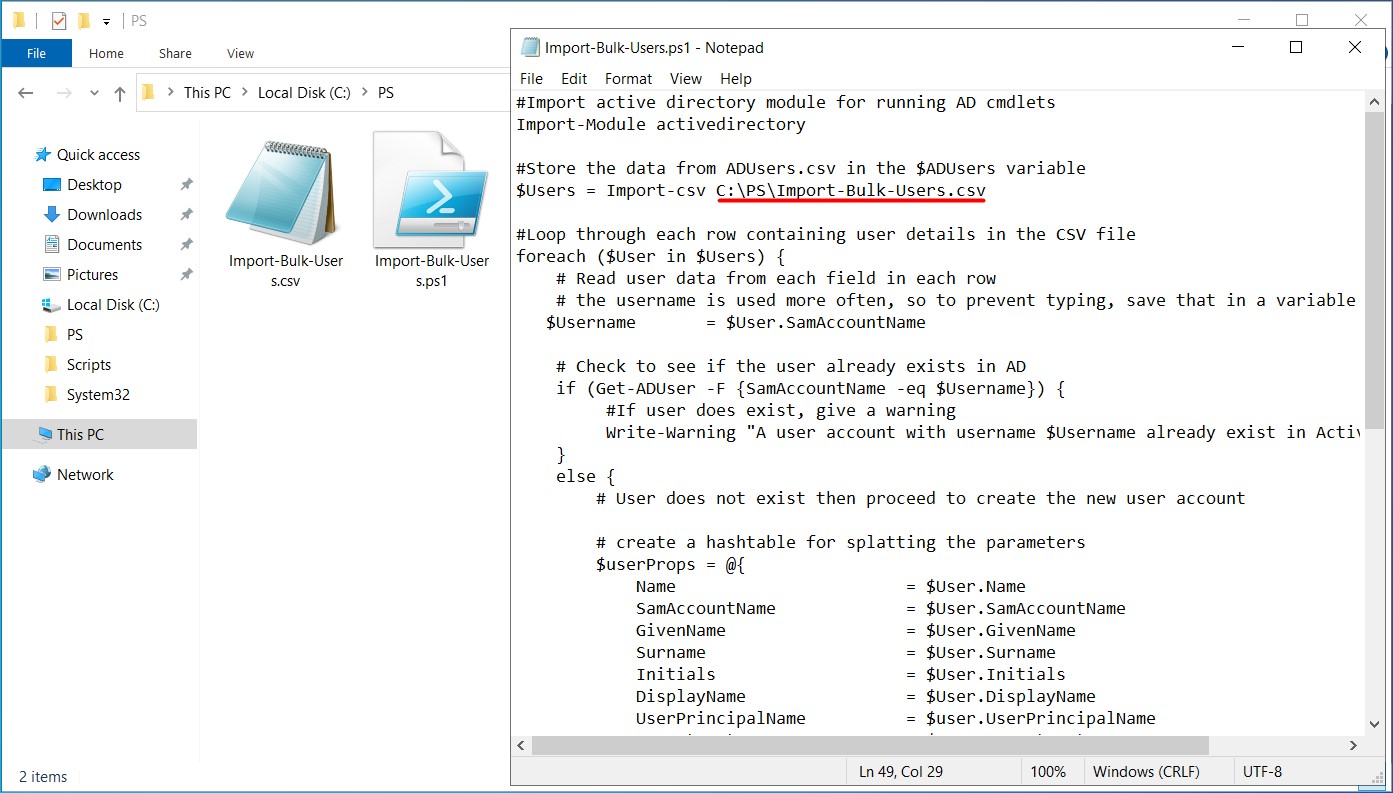 Active Directory Toplu Kullanıcı Nesneleri Oluşturma