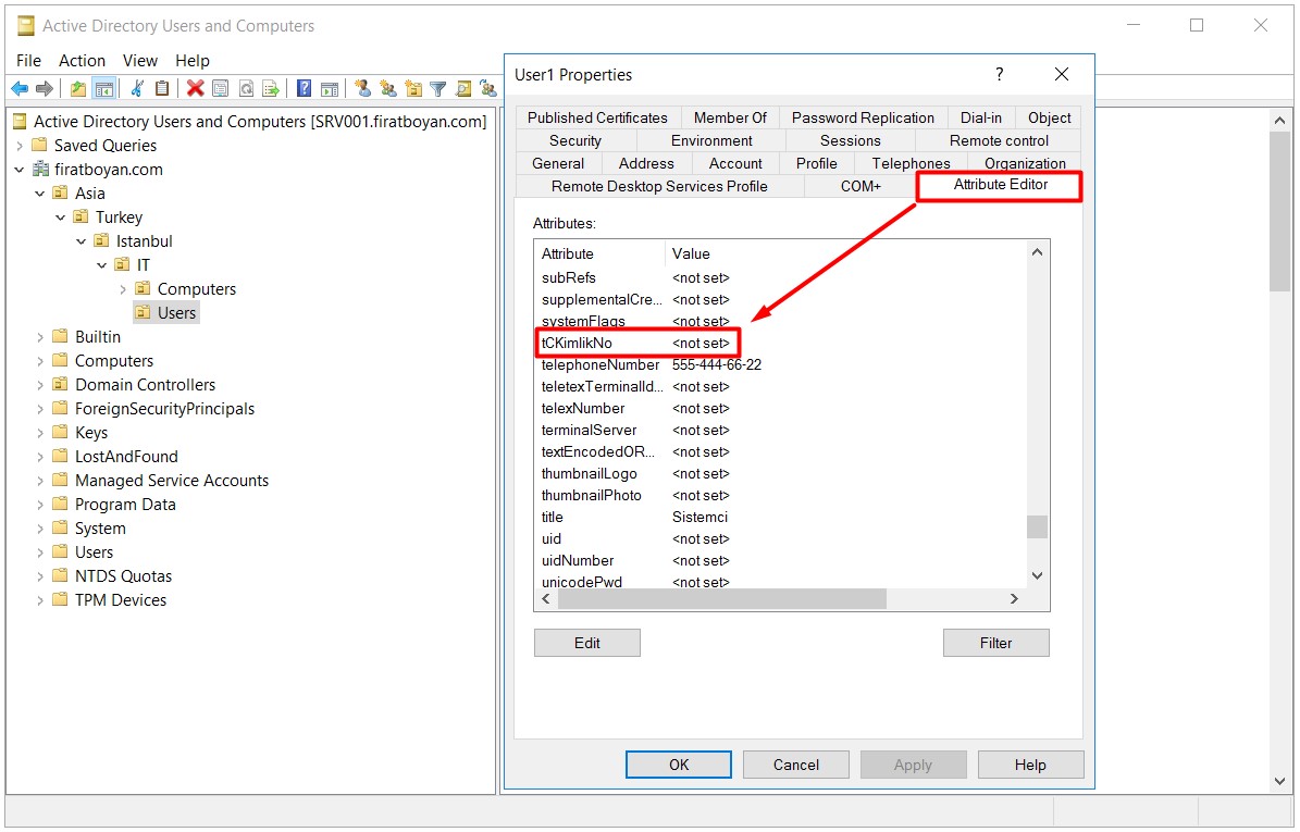 Active Directory Schema Attribute EKleme