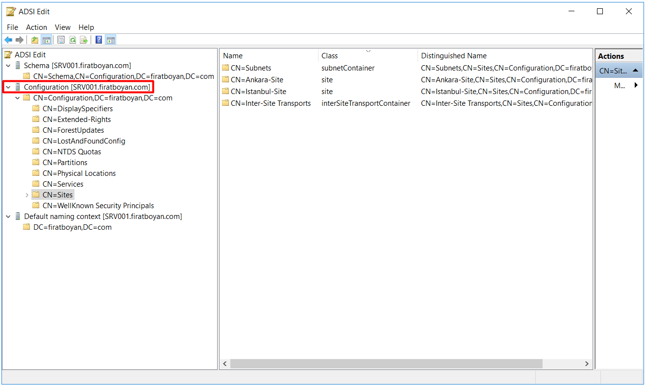 ADSI Edit Configuration