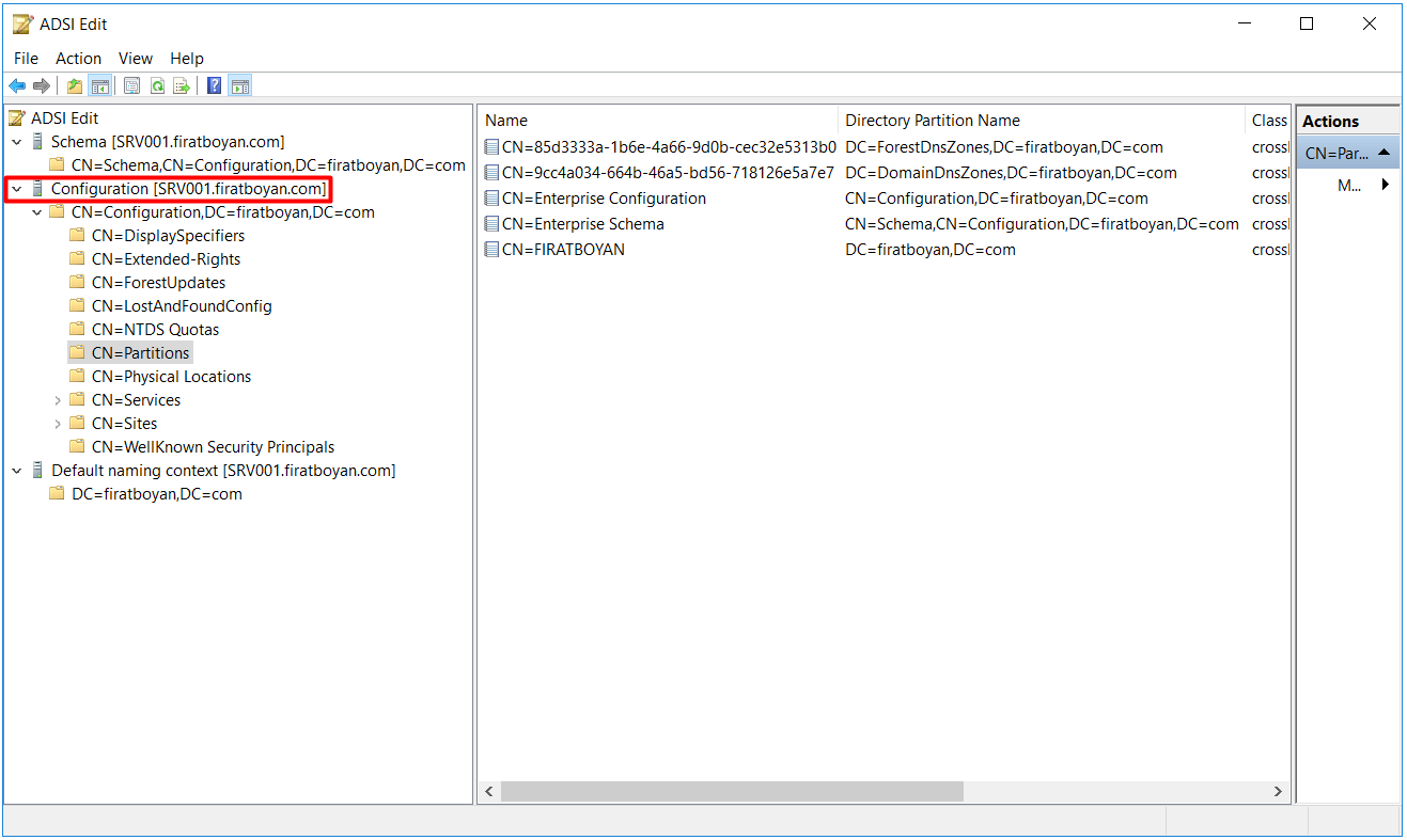 ADSI Edit Configuration