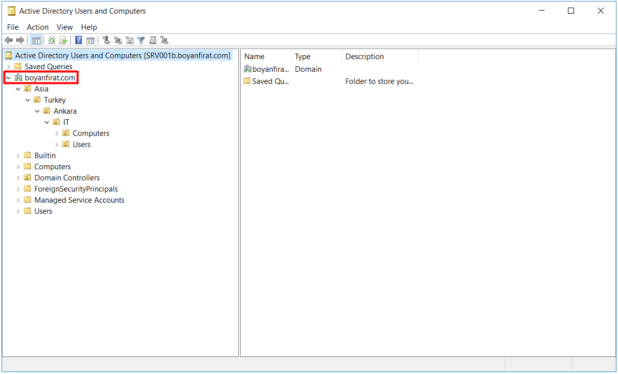 active directory domains and trust kurulumu