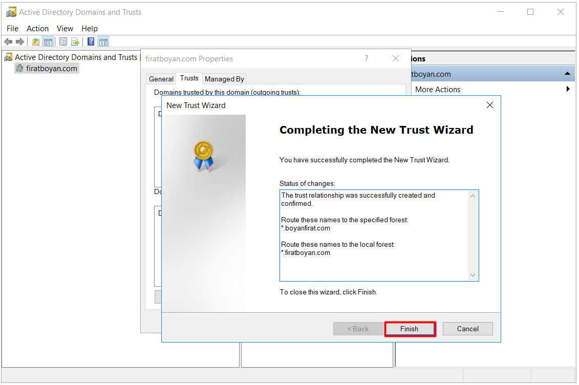 active directory domains and trust kurulumu