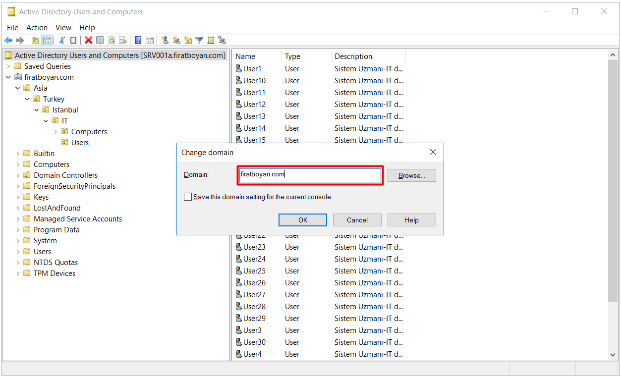 active directory domains and trust kurulumu