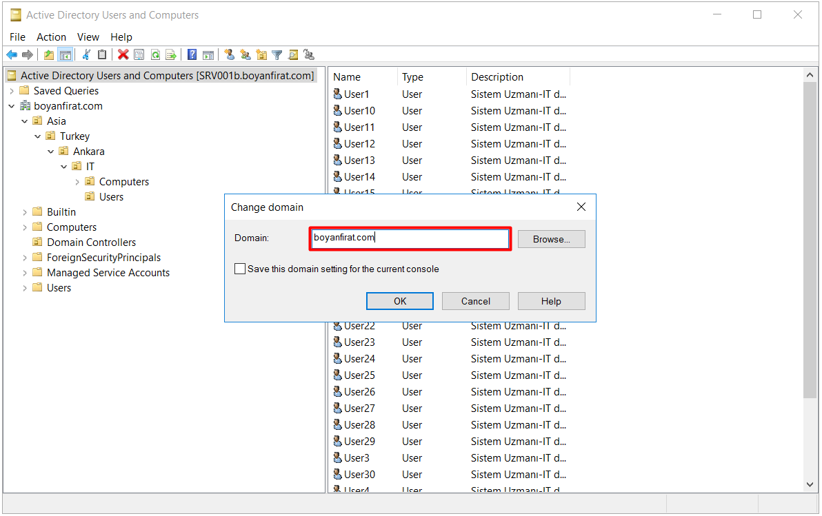 active directory domains and trust kurulumu