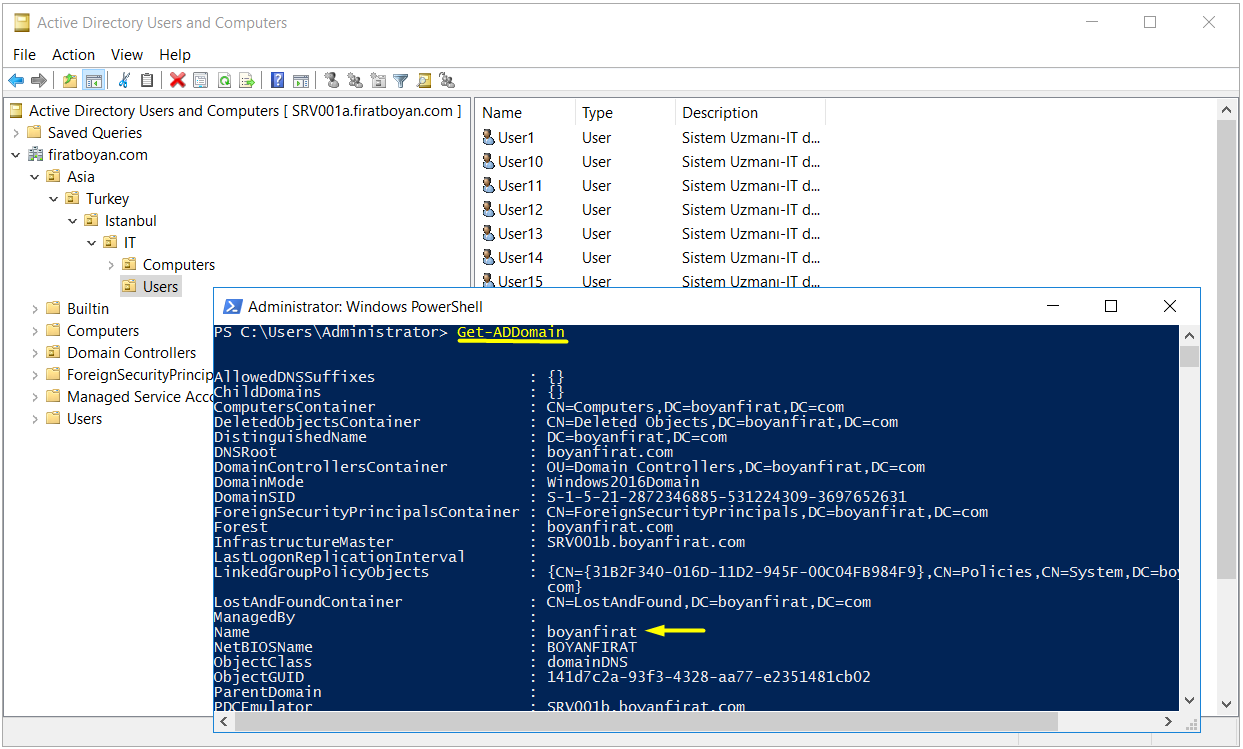 active directory domains and trust kurulumu