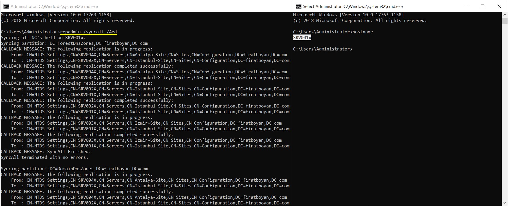 Active Directory Sites and Services Yapılandırma
