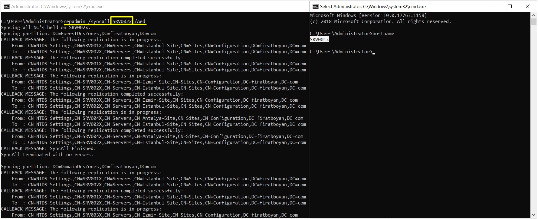 Active Directory Sites and Services Yapılandırma