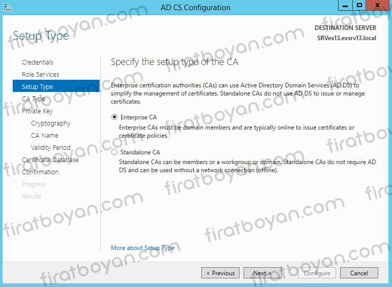 Windows Server 2012 R2 Certification Authority Kurulumu