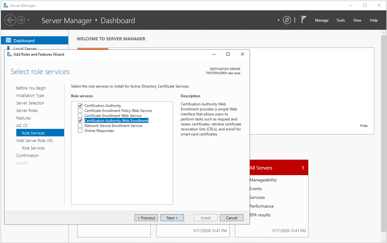 Active Directory Certification Authority Kurulum ve Yapılandırma
