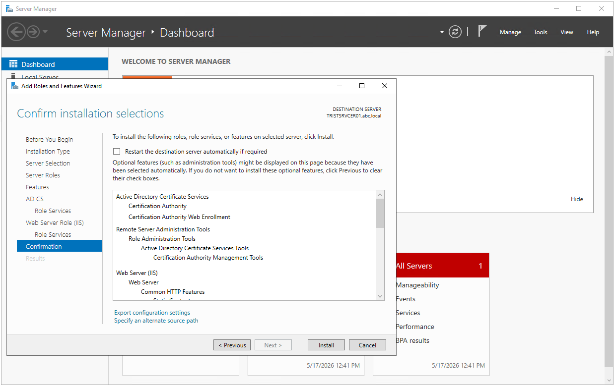 Active Directory Certification Authority Kurulum ve Yapılandırma