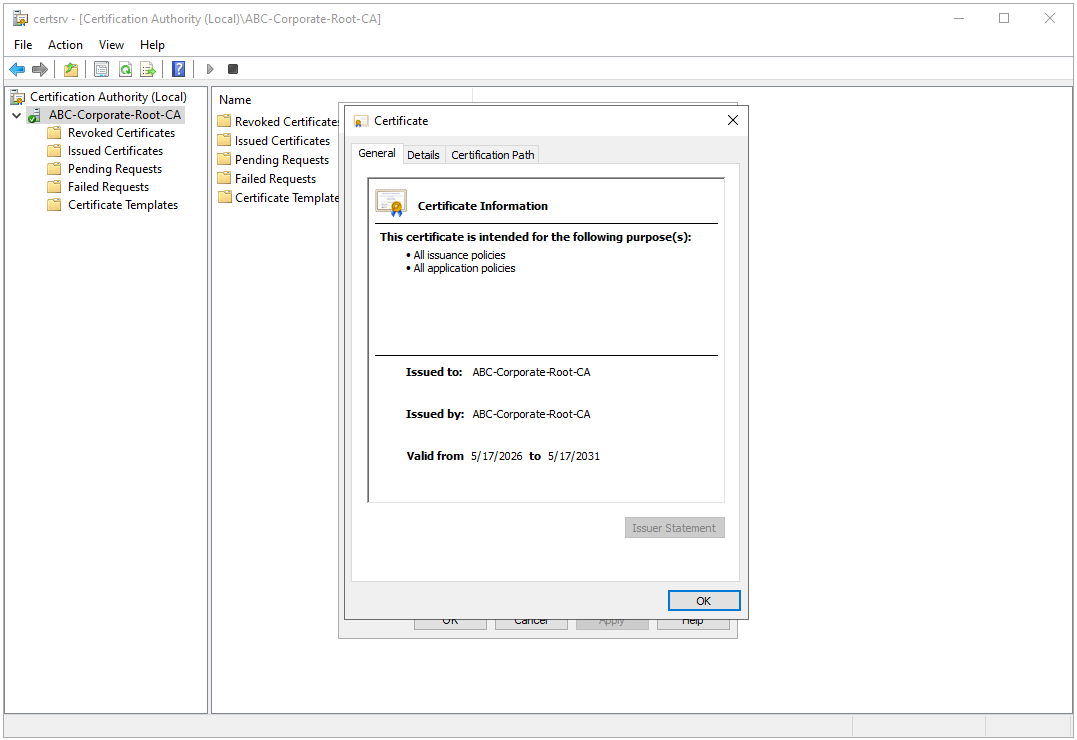 Active Directory Certification Authority Kurulum ve Yapılandırma