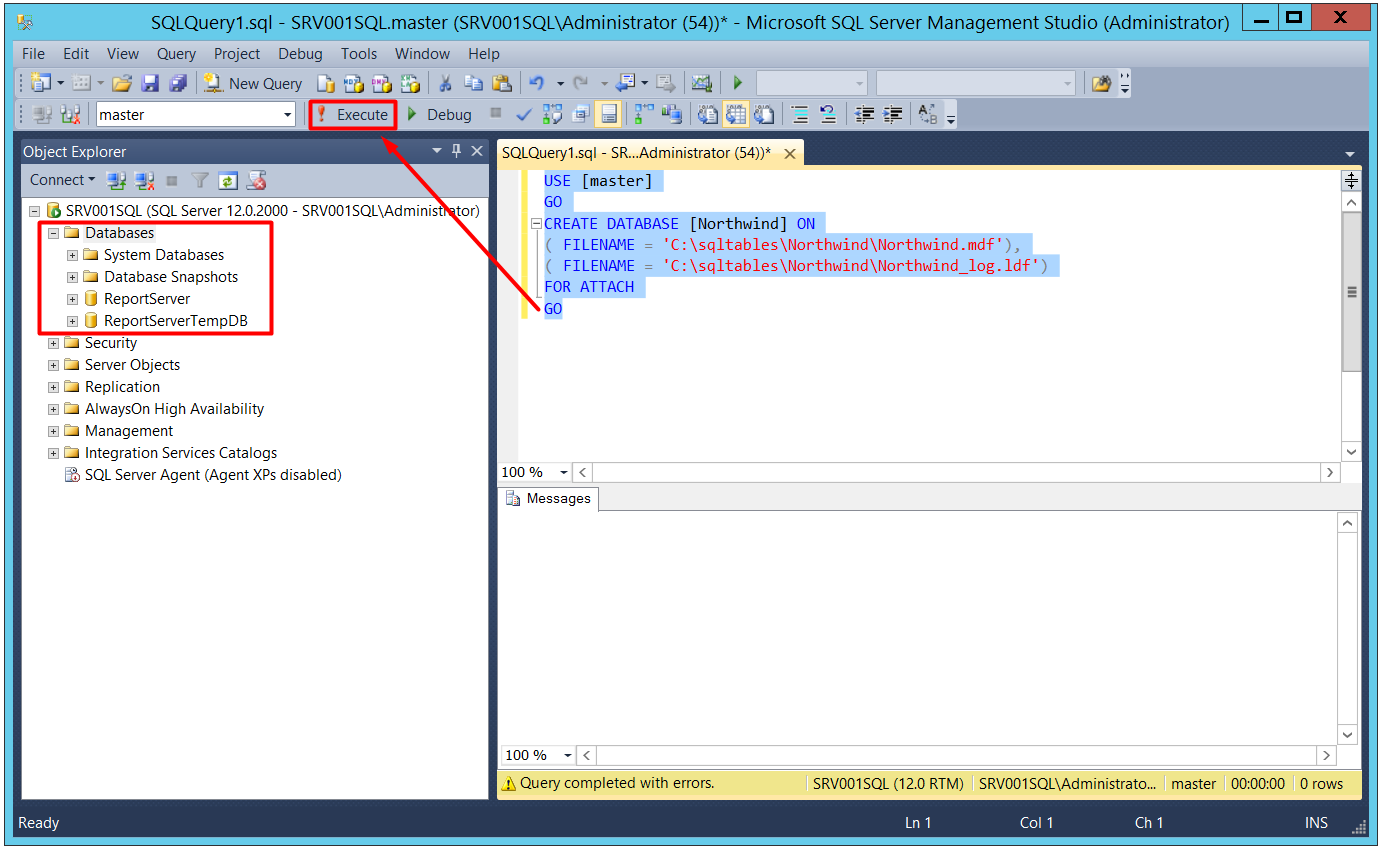 database veritabanı attach ve detach etme işlemi