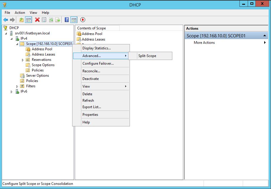 DHCP Server Split Scope 