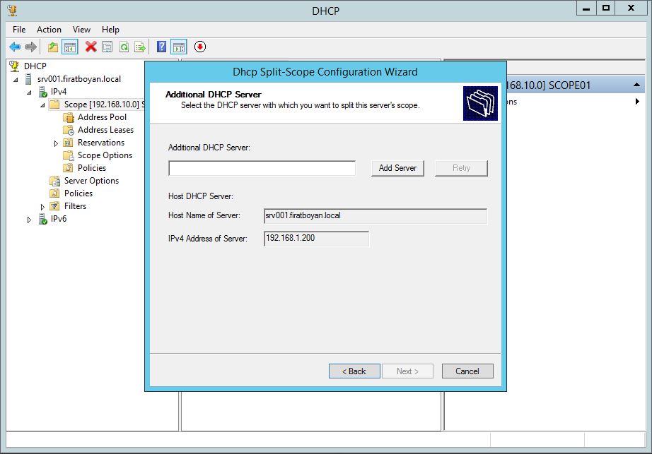 DHCP Server Split Scope 