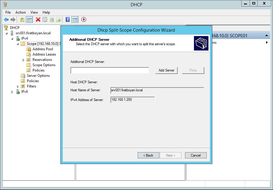 DHCP Server Split Scope