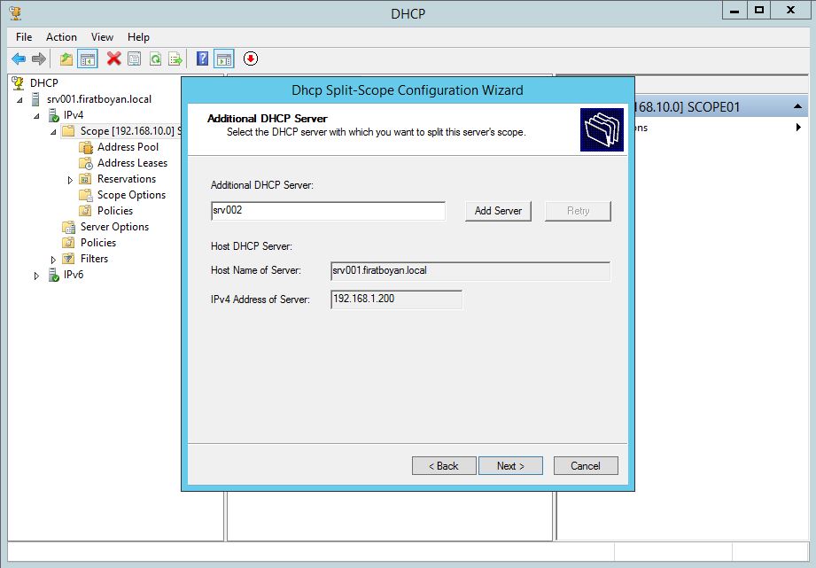 DHCP Server Split Scope