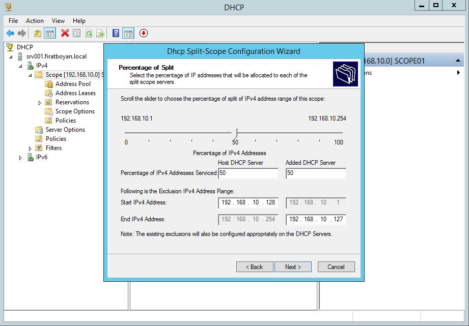 DHCP Server Split Scope 