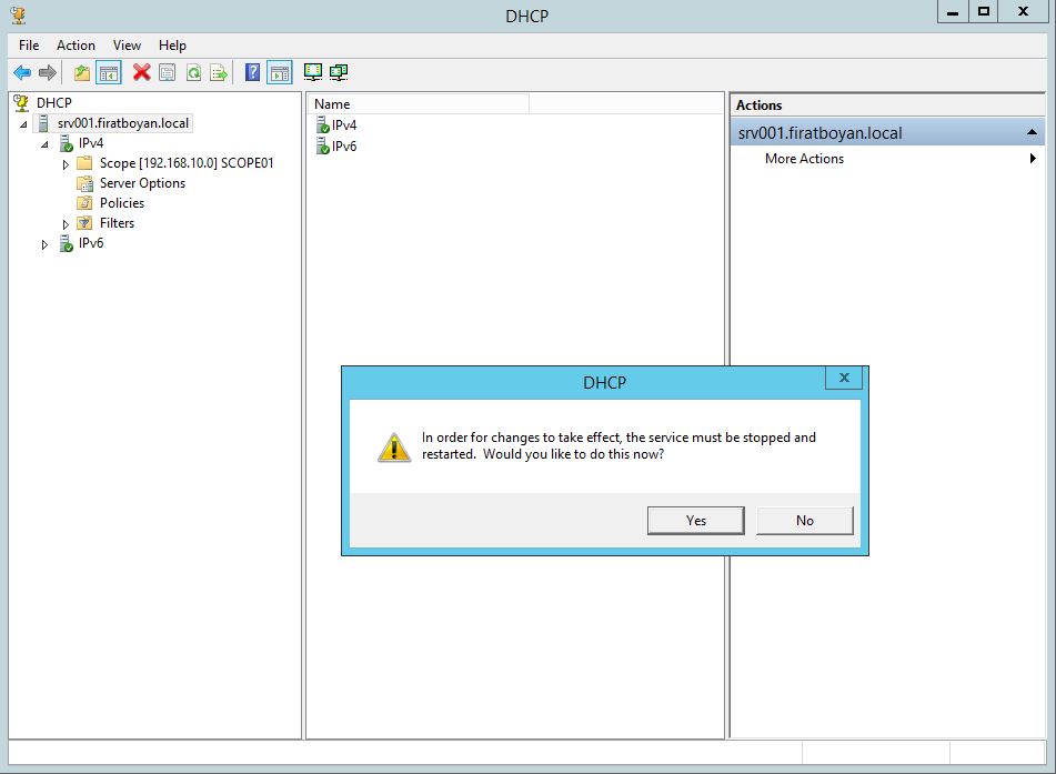 DHCP DATABASE BACKUP, RESTORE ve PATH değiştirme.