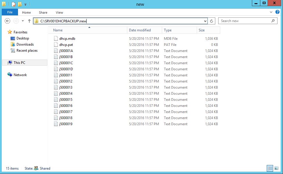 DHCP DATABASE BACKUP, RESTORE ve PATH değiştirme.