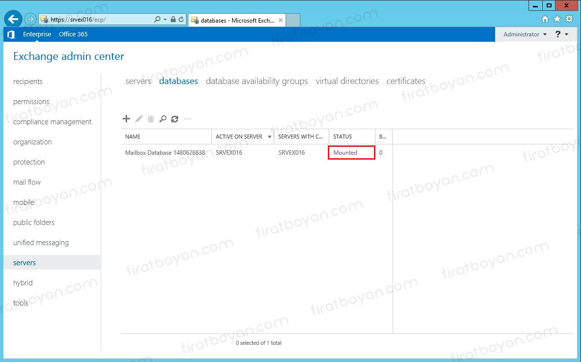 Mailbox Database Path Değiştirme
